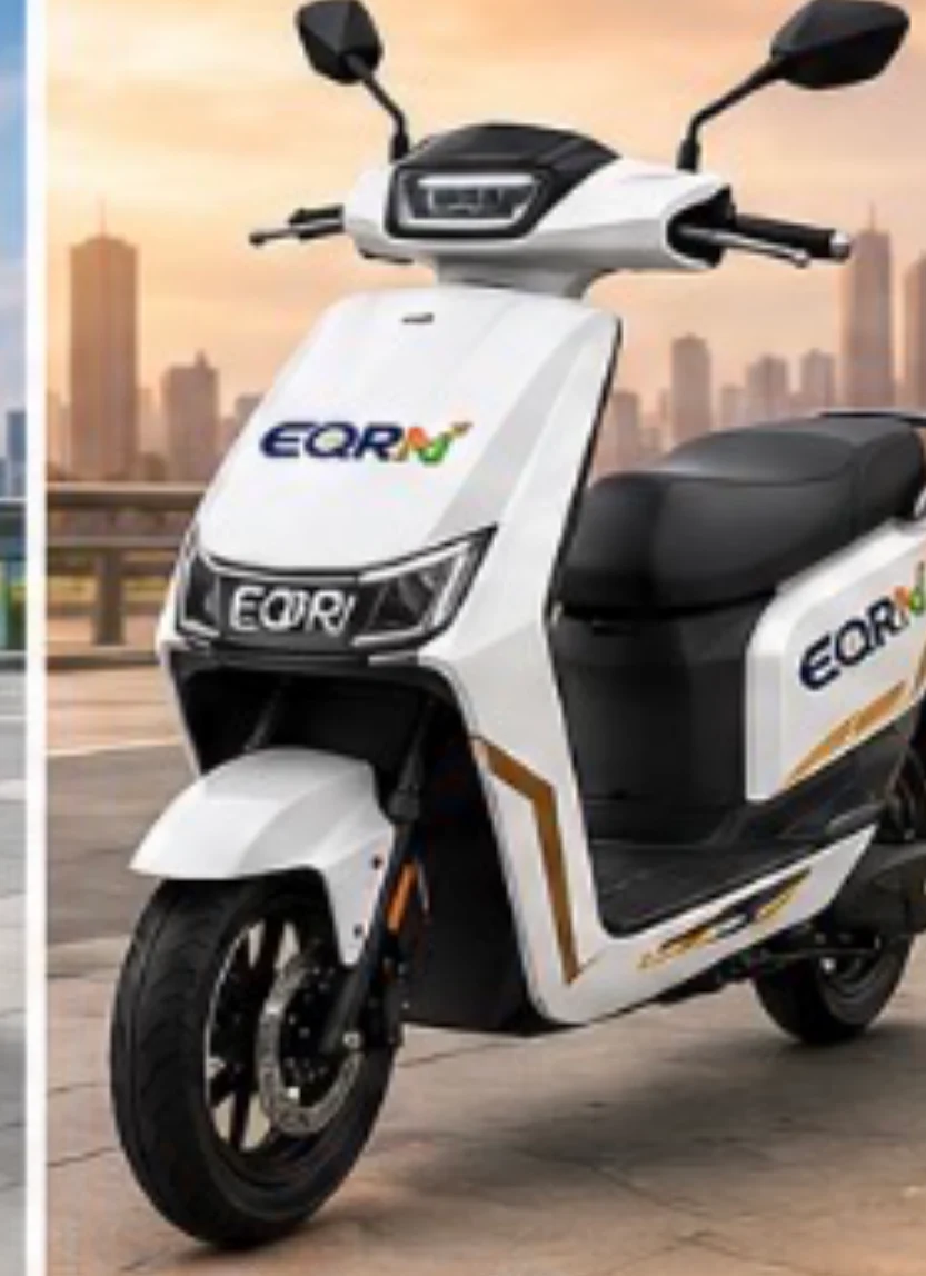 EQRN N11 electric scooter, front three-quarter view