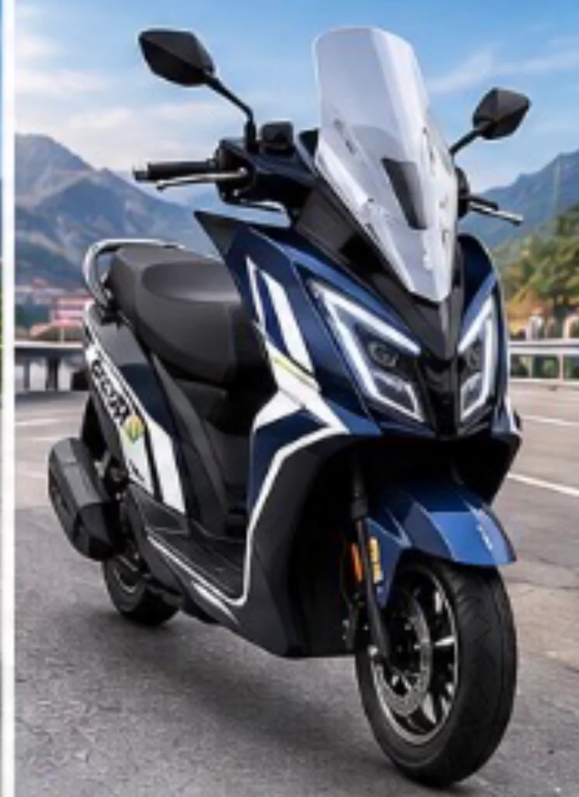 EQRN N555 electric scooter, front three-quarter view