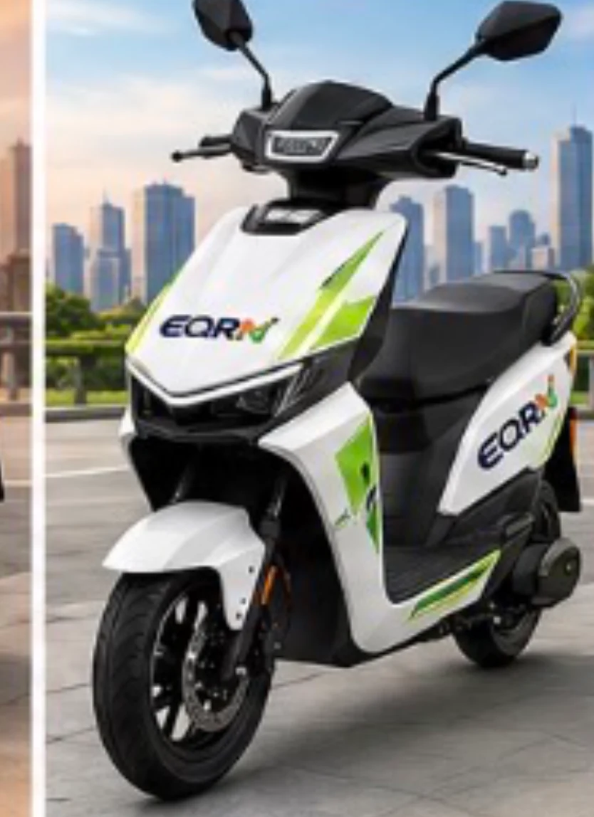 EQRN OL-1 electric scooter, front three-quarter view